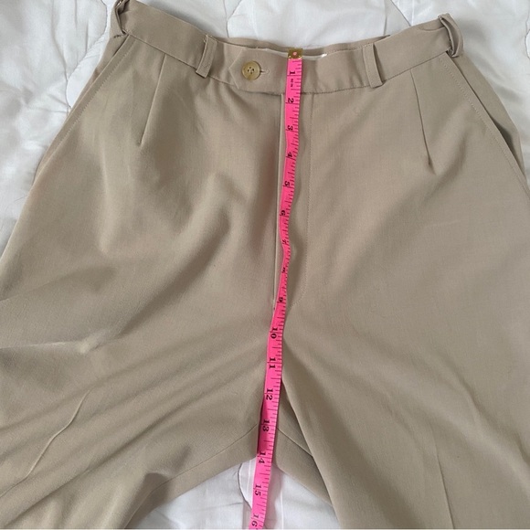 Norm Thompson Vintage Women’s Pleated Khaki Pants Tan Heigh-Waist Trousers Sz 8 - Picture 6 of 8